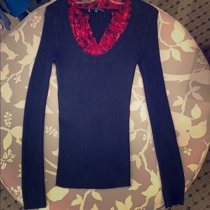 Anne Klein black long sleeve shirt